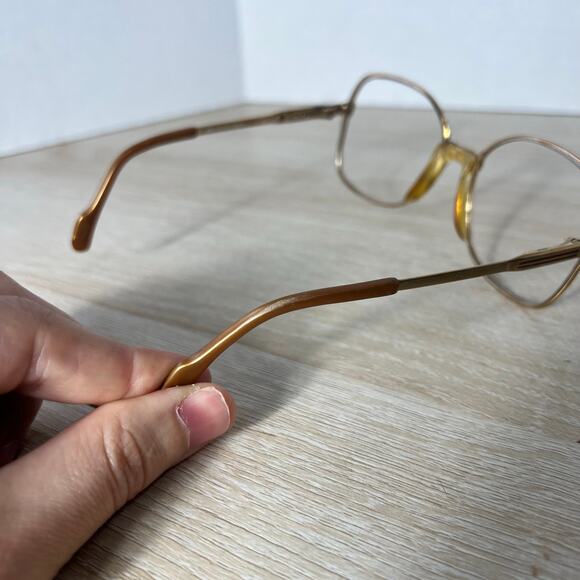 Vintage Metzler Germany 793 Sunglasses Frames Only Gold 130 Flex Hinge main image 11